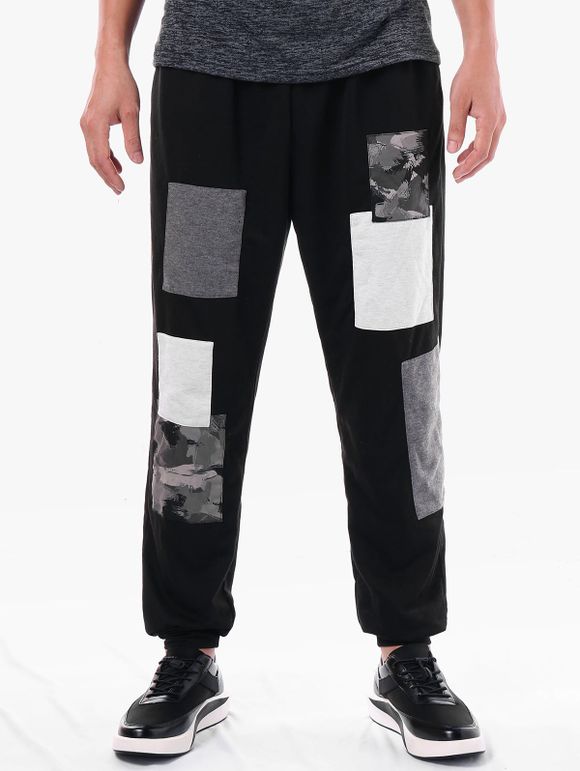 Pantalon Décontracté à Imprimé - Noir 2XL