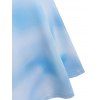T-shirt Matelassé Epaule Dénudée - Bleu clair M