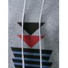 Sweat-shirt à Capuche Décontracté à Manches Longues Motif Géométrique pour Femmes - Gris S