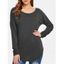 Pull Asymétrique à Col Scoop - gris foncé XL