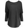 Pull Asymétrique à Col Scoop - gris foncé S