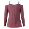 Shoulder Cut Long Sleeve Zip Up Knitwear - ROSY FINCH M