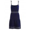 V Neck Sleeveless Jumper Dress - MIDNIGHT BLUE L
