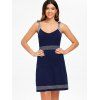 V Neck Sleeveless Jumper Dress - MIDNIGHT BLUE XL