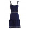 V Neck Sleeveless Jumper Dress - MIDNIGHT BLUE L
