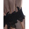 Summer Vintage Mesh Overlay Floral Lace Sleeveless Midi Dress - BLACK S