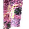 Tree and Flower Print Long Sleeve Hoodie - multicolor XL