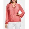 Lace Panel Top with Tie - WATERMELON PINK 2XL