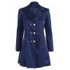 Fit and Flare Double Breasted Coat - CADETBLUE XL