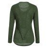 T-shirt en Couleur Solide en Crochet Ajouré - Vert Armée M