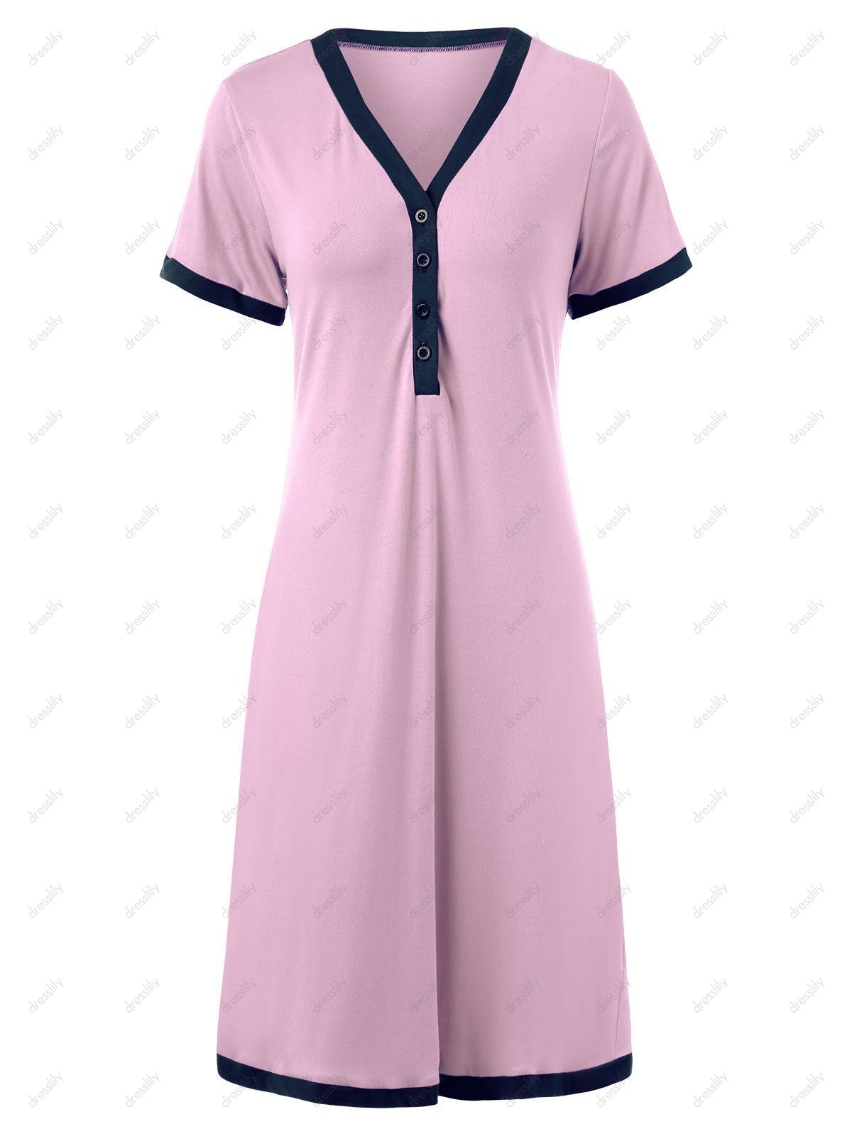 button up sleep gown