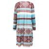 Desert Bloom Cardigan manches longues élégant col Spliced ​​femmes - multicolore S