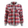 Stylish Hooded Long Sleeve Single-Breasted Gingham Women's Blouse - BROWN M