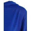 Robe à capuche asymétrique Chinée - Bleu L