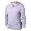 Contrast Color Pullover Hoodie - GRAY L