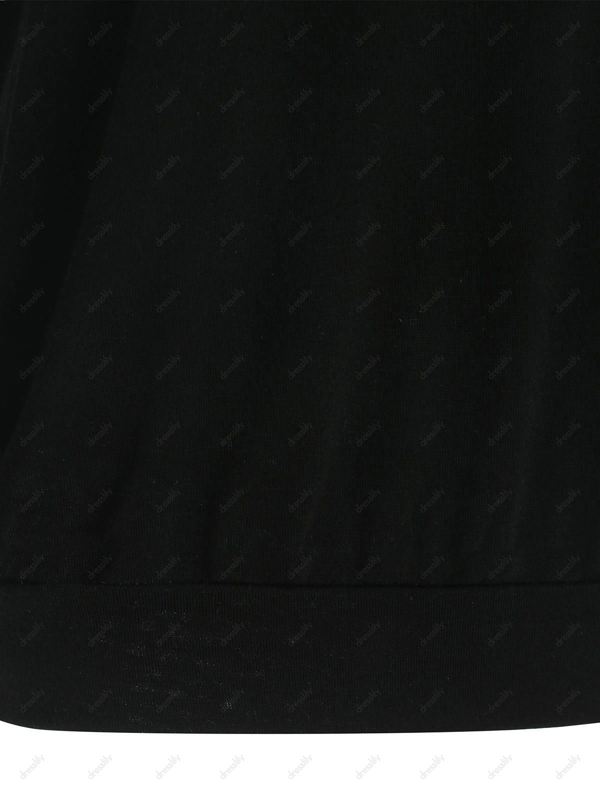 Casual Long Sleeve V-Neck Color Block Women's T-Shirt - BLACK XL