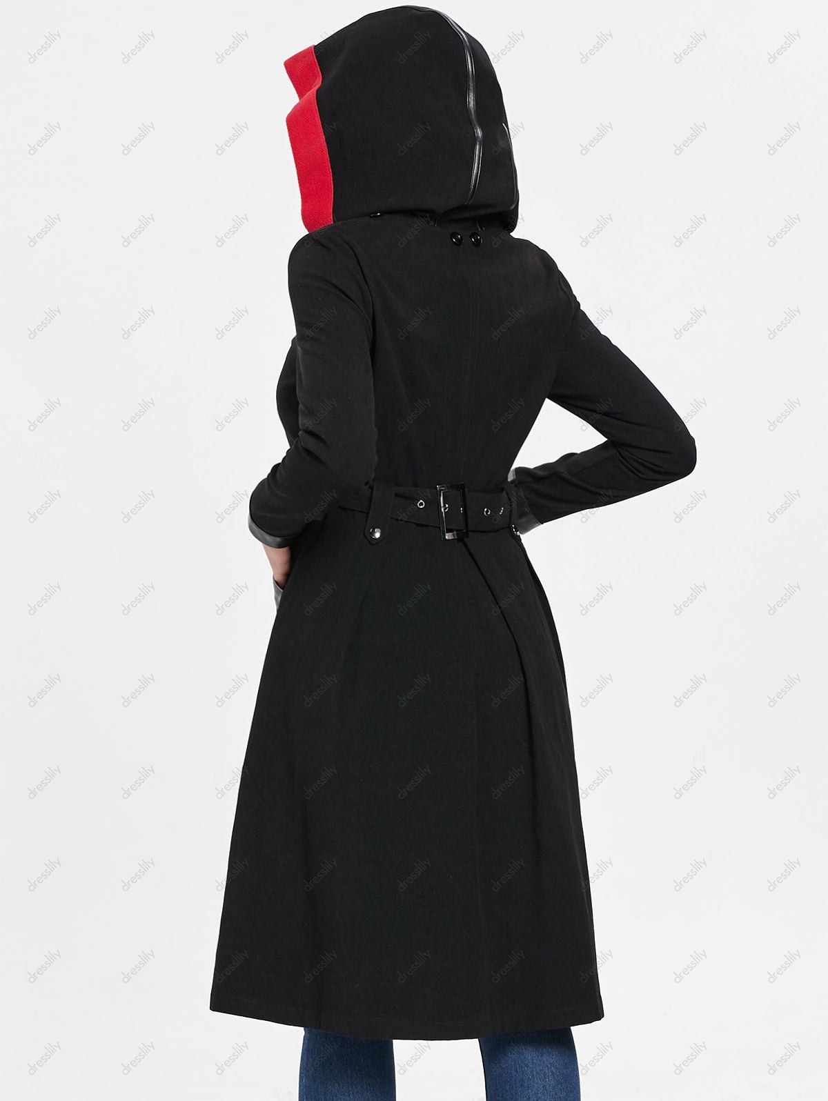 [66 OFF] 2020 Halloween Duster Zipper Coat With Cape In BLACK DressLily