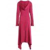 Robe à capuche asymétrique Chinée - RAL4002 Rouge Violet XL