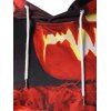 Sweat-Shirt à Capuche avec Imprimé Citrouilles d'Halloween - multicolor XL