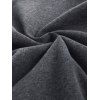 Solid Color Pleated Sleeve Long Fleece Hoodie - DARK GRAY 2XL
