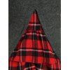 Tartan Panel Long Sleeve Hooded Knitwear - DARK GRAY M