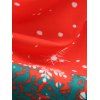 Robe de Noël Vintage Cerf Imprimé - Rouge Lave L