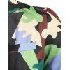 Blazer Camouflage avec Simple Boutonnage à Col Revers - multicolor L