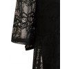 Strappy Lace Dress - BLACK XL