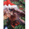 3D Christmas Dinosaur Print Kangaroo Pocket Hoodie - MEDIUM SEA GREEN 2XL