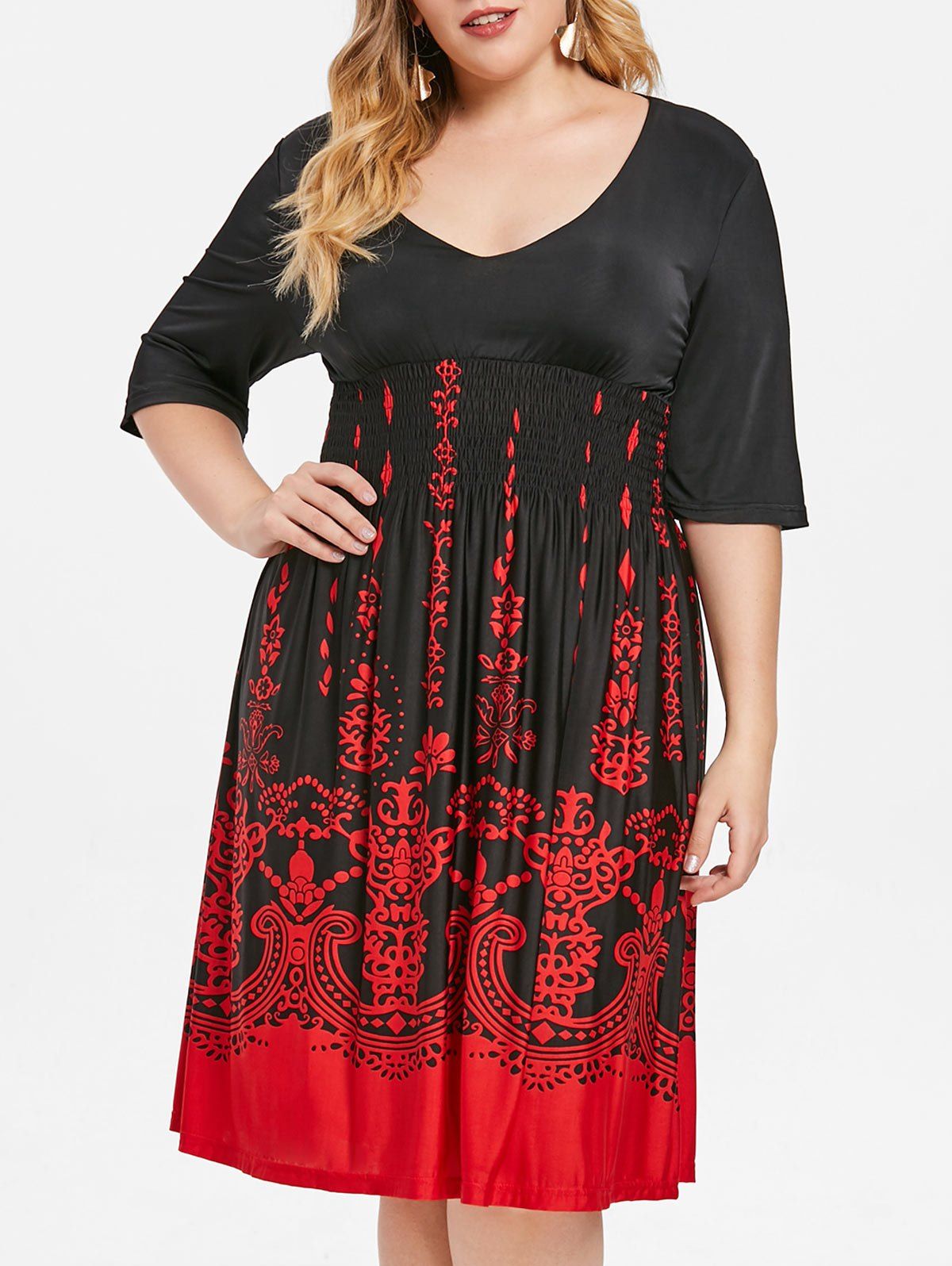 

Stretch Jersey Plus Size Dress, Black