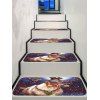Tapis d'Escalier Cerf de Noël Imprimé - multicolor 5PCS X 28 X 9 INCH