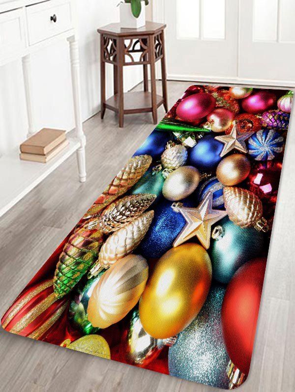 

Colorful Christmas Ball Star Print Area Rugs, Multi