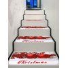 Tapis d'Escalier de Noël Ballon Rouge Imprimé - multicolor 5PCS X 28 X 9 INCH