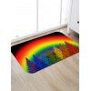 Tapis Anti-dérapant Absorbant d'Eau Motif de Sapin et d'Arc-en-ciel - multicolor W16 X L24 INCH
