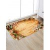 Tapis Anti-dérapant Absorbant d'Eau Motif de Bois - multicolor W24 X L35.5 INCH