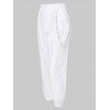 Pantalon de Jogging Embelli de Chaîne - Blanc XL