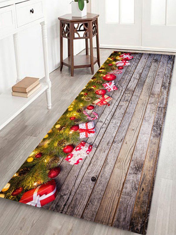 

Christmas Tree Snowmen Pattern Area Rug, Multi