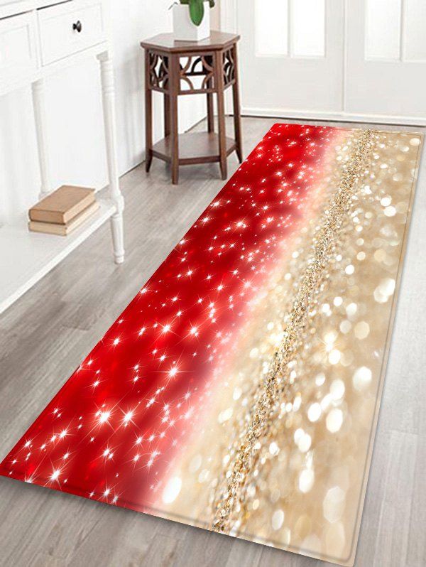 

Christmas Glitter Pattern Anti-skid Area Rug, Multi