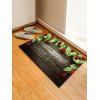 Tapis de Sol Boule de Noël Antidérapant Motif de Bois - multicolor W20 X L31.5 INCH