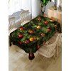 Nappe de Table Imperméable à Imprimé Boules et Sapin de Noël - multicolor W54 X L72 INCH