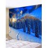 Tapisserie Art Décoration Murale Pendante Couche de Soleil Neige et Forêt Imprimés - multicolor W59 X L59 INCH