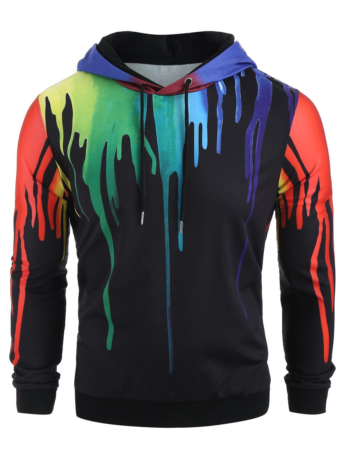 [51% OFF] 2020 Colorful Splatter Paint Pattern Hoodie In Multicolor ...