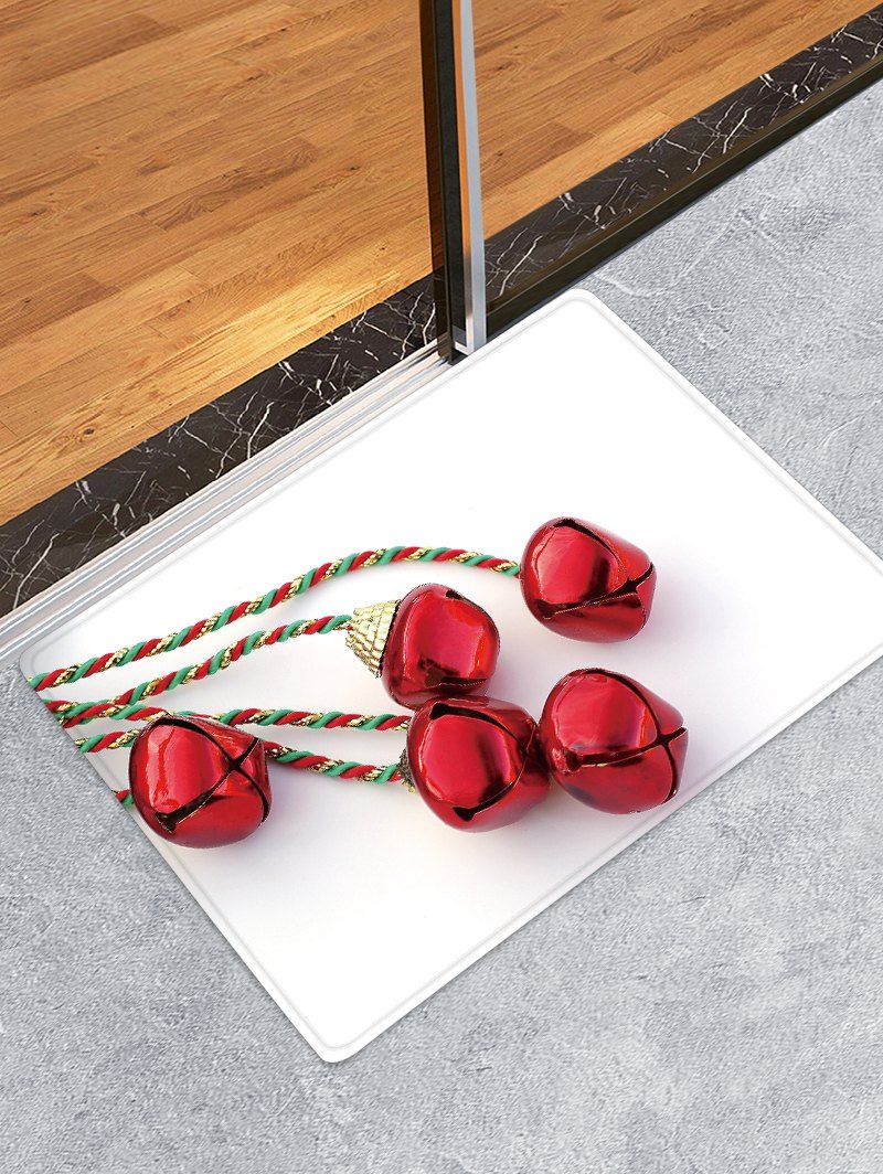 

Christmas Bells Pattern Water Absorption Area Rug, Multi