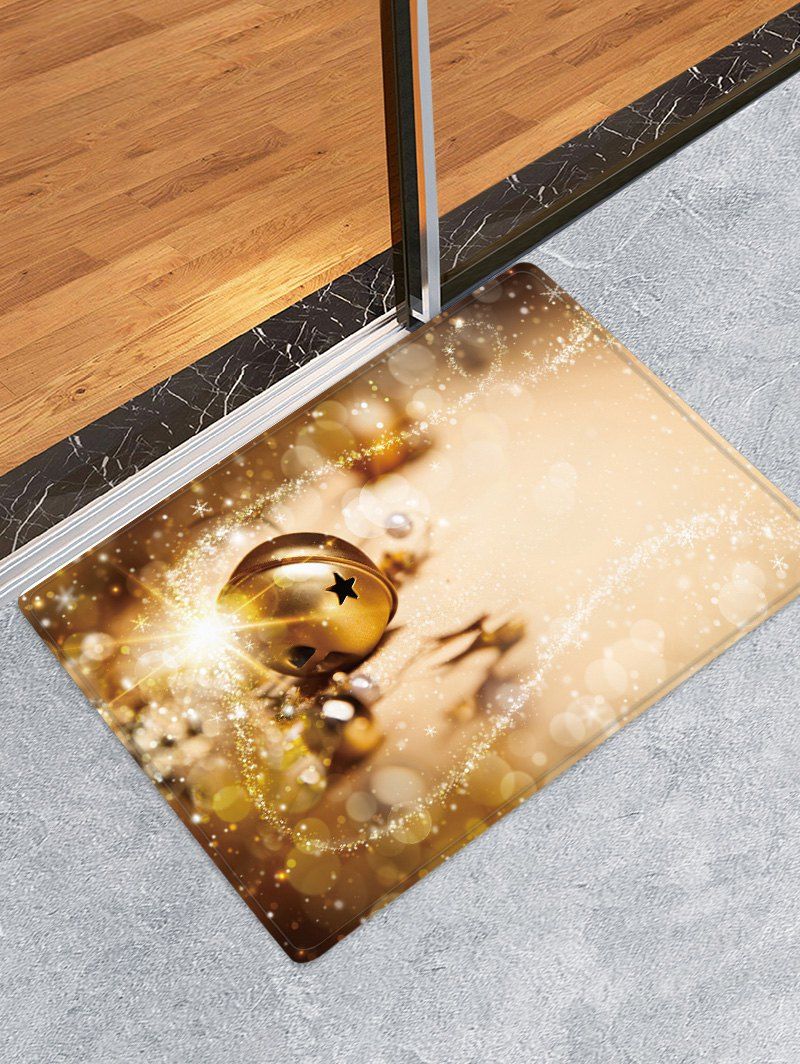 

Christmas Bell Pattern Water Absorption Area Rug, Multi