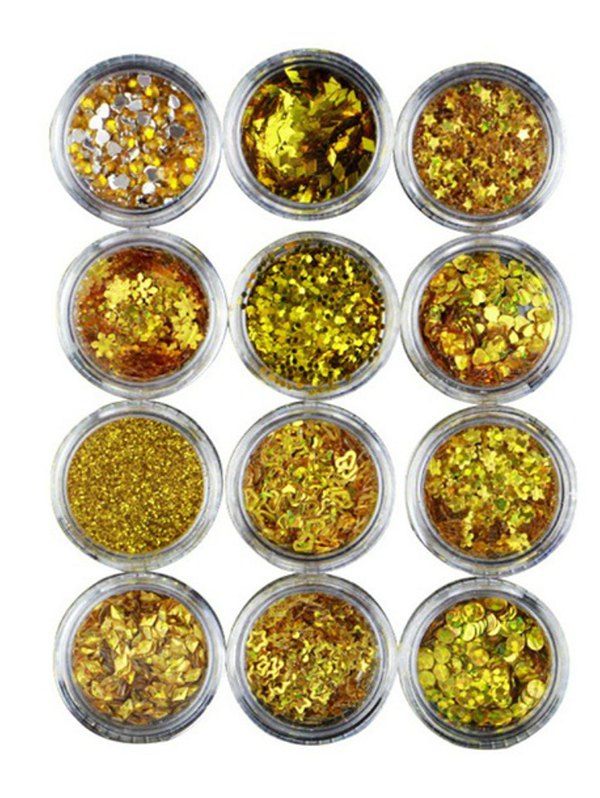 

Christmas Accessories Glitter Powder Set, Gold