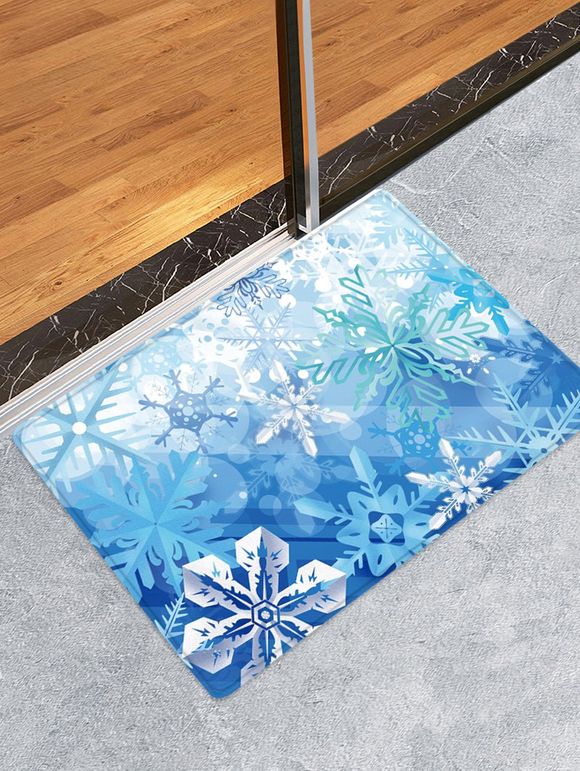 Tapis Anti-dérapant Absorbant d'Eau Motif de Flocon de Neige - multicolor W24 X L35.5 INCH