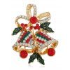 Rhinestone Christmas Bell Party Brooch - multicolor 