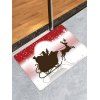 Christmas Elk Sleigh Pattern Water Absorption Area Rug - multicolor W16 X L24 INCH