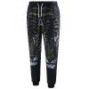 Pantalon de Jogging Tigre Imprimé Taille à Cordon - Noir M