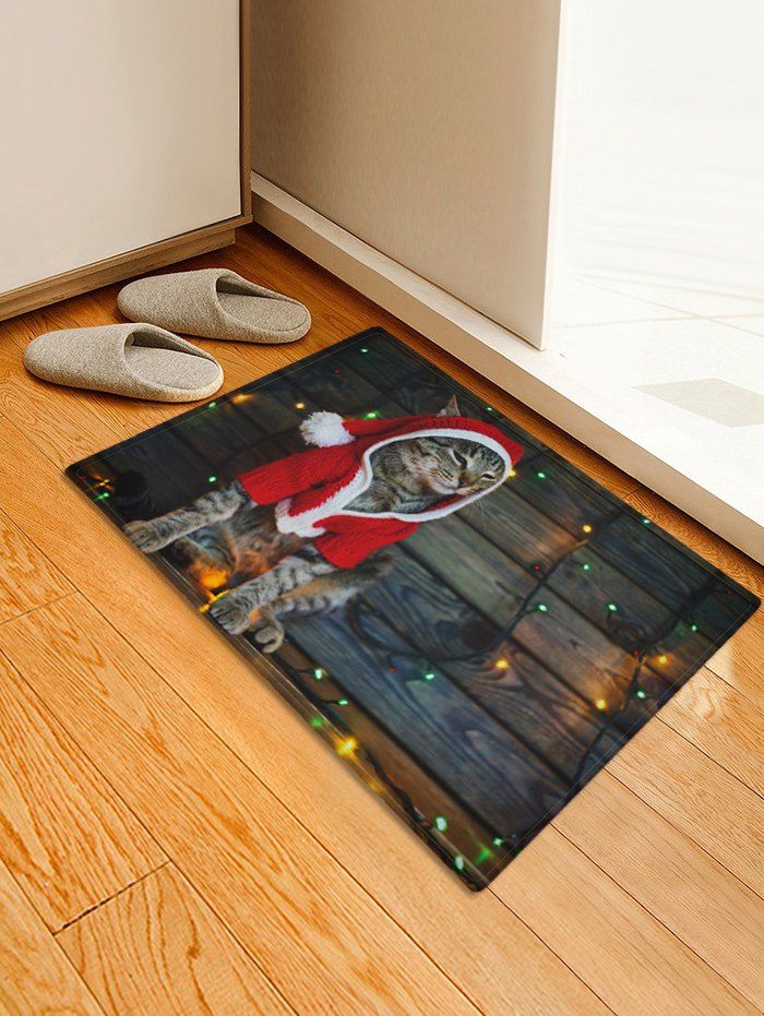 

Christmas Cat Pattern Home Decor Area Rug, Multi